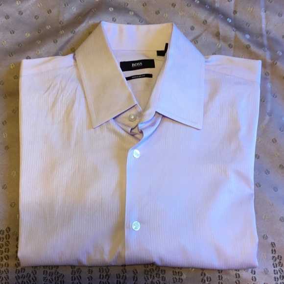 Hugo Boss Dress Shirt Regular Fit 34 35 Pinstripe - Picture 5 of 8